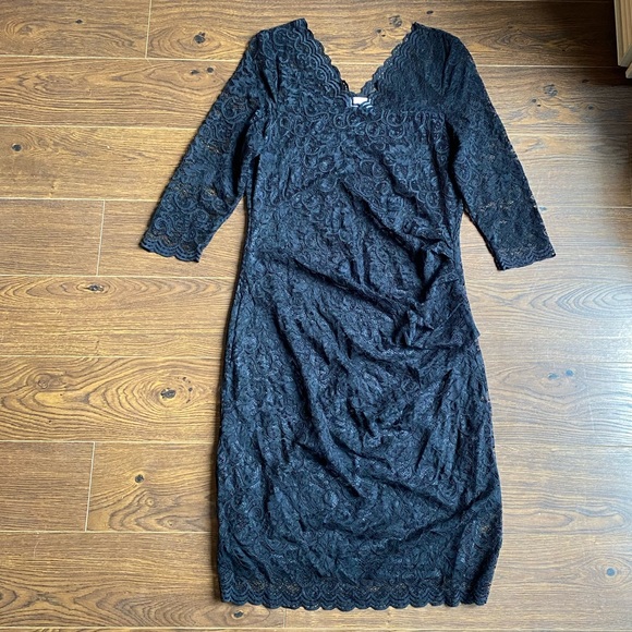 Black Kaffe stretch lace dress - Picture 1 of 7